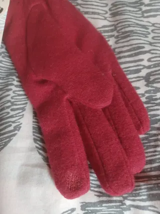 Guantes rojos táctiles mujer
