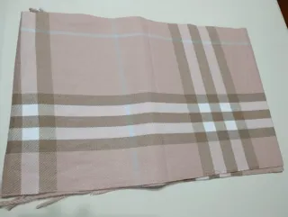 Bufanda Burberry Rosa y Beige Cachemira