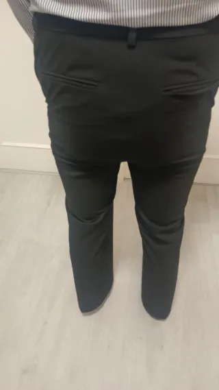 Pantalón de vestir hombre negro T-44