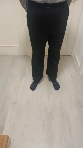 Pantalón de vestir hombre negro T-44