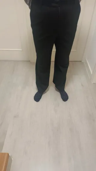 Pantalón de vestir hombre negro T-44