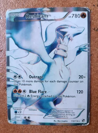 Reshiram Pokémon Carta 113/114