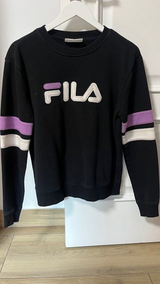 Sudadera Fila Mujer Negra y Morada
