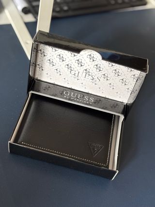 Portafogli Guess Nero Uomo in vero cuoio