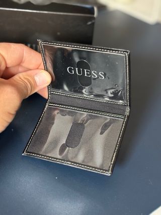 Portafogli Guess Nero Uomo in vero cuoio