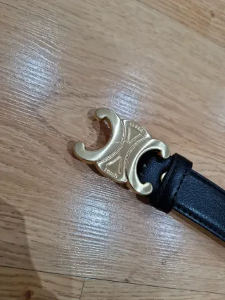 Cinturón Celine Hebilla Dorada Talla 85