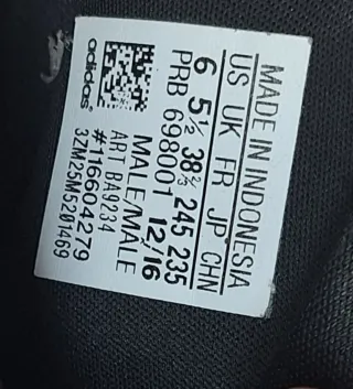 Botas de fútbol Adidas niño talla 38 2/3