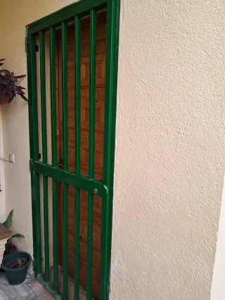 Reja de seguridad verde