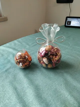 Decorazioni Vetro Profumate Fiori Secchi