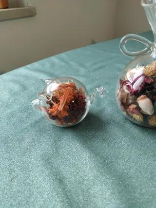 Decorazioni Vetro Profumate Fiori Secchi