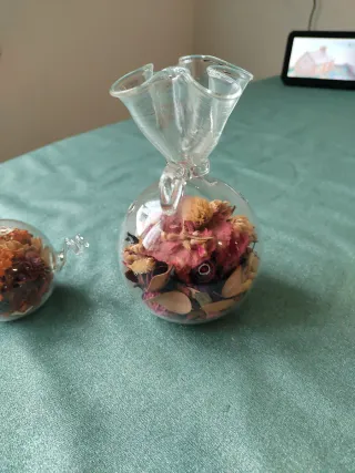 Decorazioni Vetro Profumate Fiori Secchi