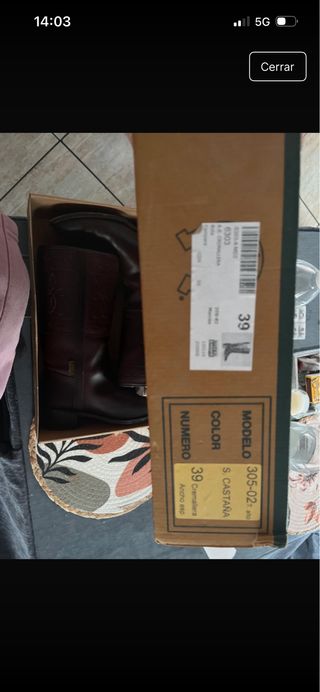 Botas camperas mujer S. Castaña talla 39