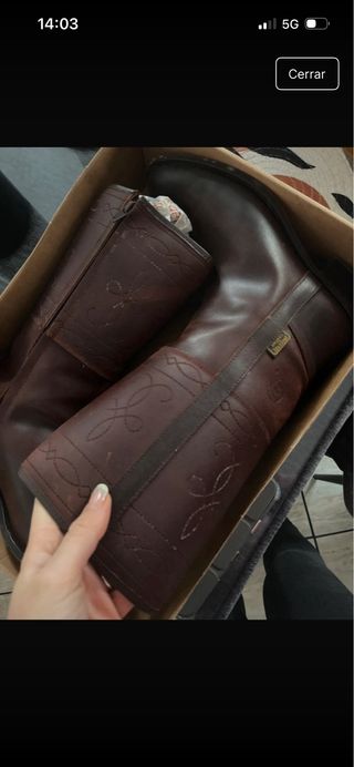 Botas camperas mujer S. Castaña talla 39