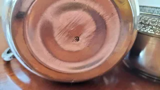 2 Tazas Antiguas Metal Plateado