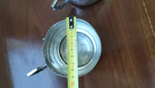 2 Tazas Antiguas Metal Plateado