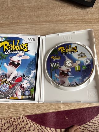 Volante Wii e gioco Rabbids Mi Caaasa!!!