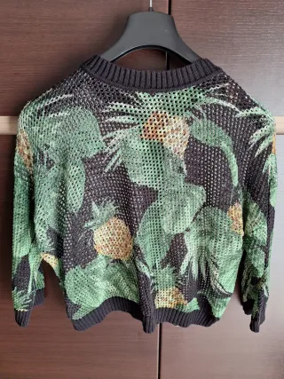 Maglia a rete tropicale a maniche lunghe Twinset