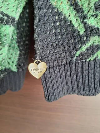 Maglia a rete tropicale a maniche lunghe Twinset