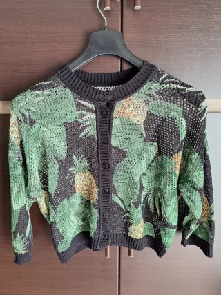 Maglia a rete tropicale a maniche lunghe Twinset