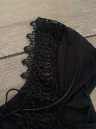 Top Corset Negro Encaje Espalda