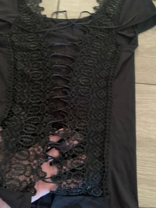 Top Corset Negro Encaje Espalda