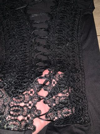 Top Corset Negro Encaje Espalda