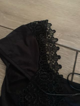Top Corset Negro Encaje Espalda
