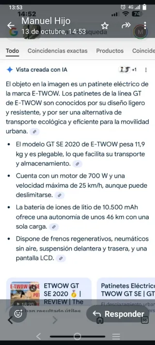 Patín Eléctrico E-TWOW