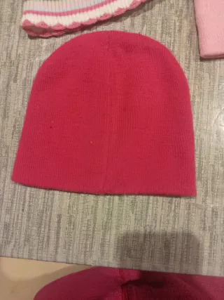 Set di cappelli per bambina multicolore e rosa