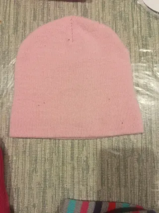 Set di cappelli per bambina multicolore e rosa