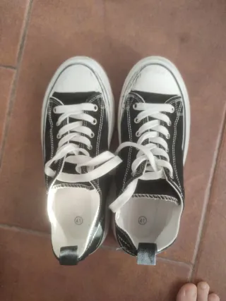Bambas Converse negras suela alta