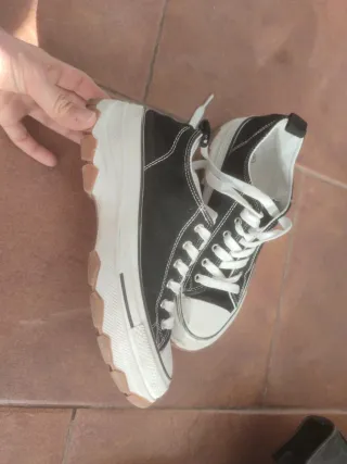 Bambas Converse negras suela alta