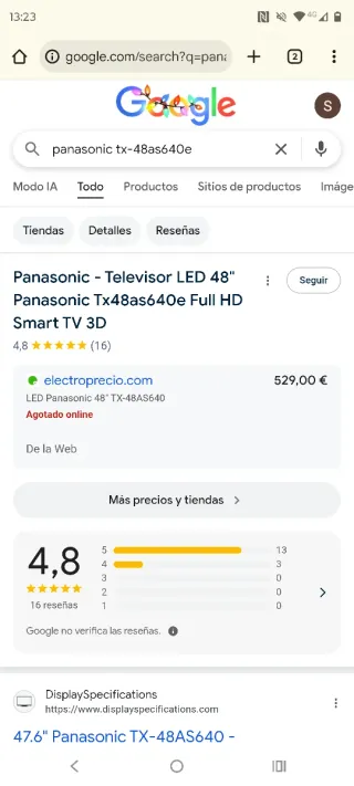 Tele Panasonic 48 pulgadas
