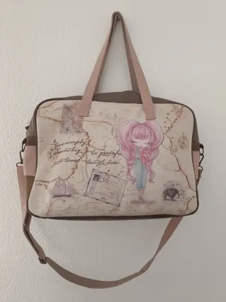Bolso Viaje Sweet Candy Beige y Rosa