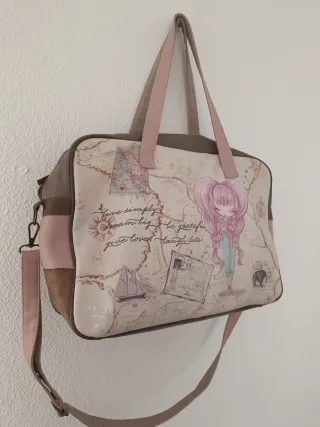 Bolso Viaje Sweet Candy Beige y Rosa