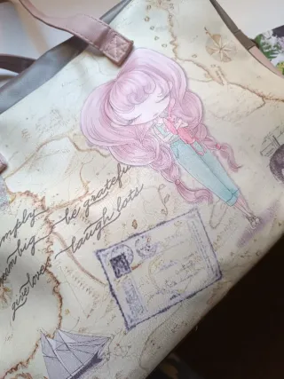 Bolso Viaje Sweet Candy Beige y Rosa