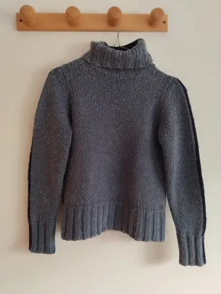 Jersey cuello alto azul claro/marino