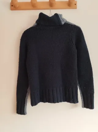 Jersey cuello alto azul claro/marino