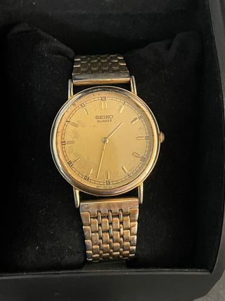 Orologio Seiko Quartz dorato da uomo