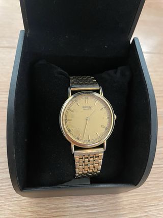 Orologio Seiko Quartz dorato da uomo