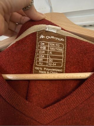 Jersey Quechua unisex rojo