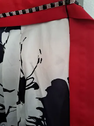 Vestido largo negro y blanco