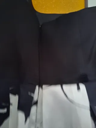 Vestido largo negro y blanco