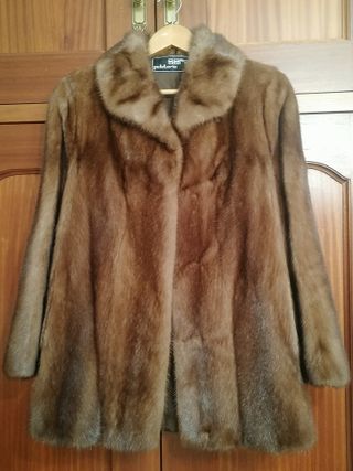 Abrigo de piel SERA marrón