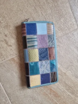 Portafogli patchwork multicolore