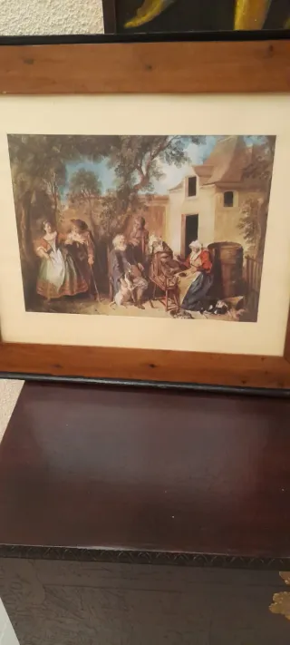 Lámina enmarcada con cristal mate como nuevo