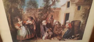 Lámina enmarcada con cristal mate como nuevo