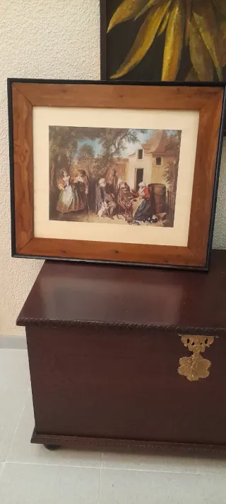 Lámina enmarcada con cristal mate como nuevo