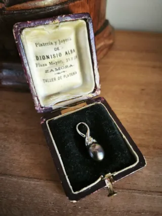 Colgante Oro Perla Negra Tahití