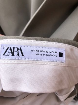 Traje Zara Americana + Pantalón  Color verde claro